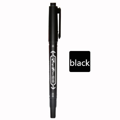 Marqueur japonais authentique zèbre MO-120-MC, petit stylo à Double tête étanche à l&#39;huile pour étudiant en dessin, 1 pièce: Black black ink