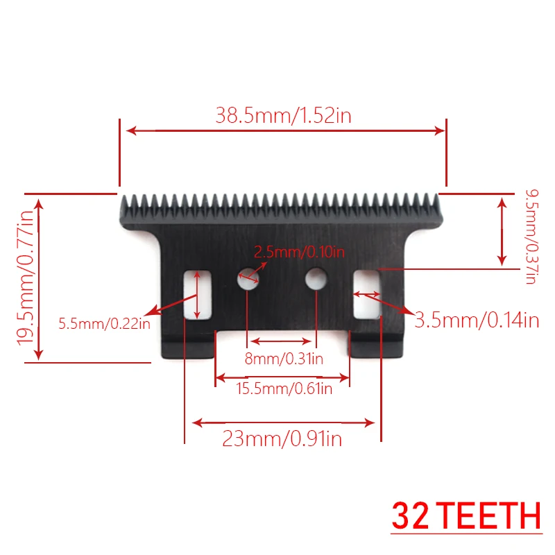Original Replacement Movable Blade for Kemei KM-2299 Clipper Hair Trimmer Cutting Knife Head Parts Accessories
