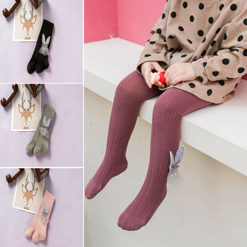 UK Kids Baby Girls Cotton Pantyhose Tights Toddler Socks Stockings Pants Hosiery