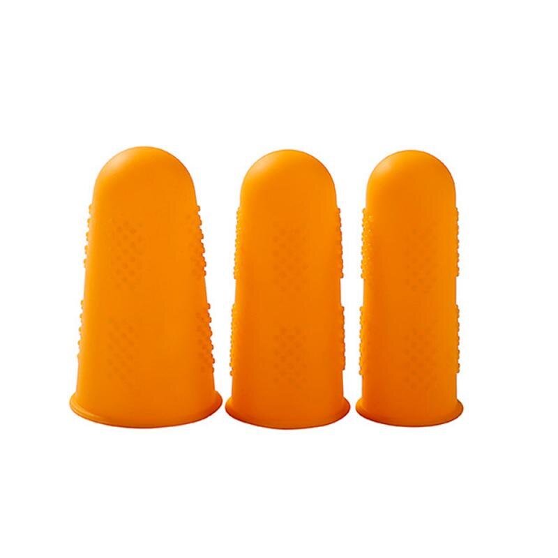 3Pcs/5Pcs Set Siliconen Vinger Beschermer Mouw Cover Anti-Cut Hittebestendige Vinger Mouwen Grote Koken keuken Gereedschap