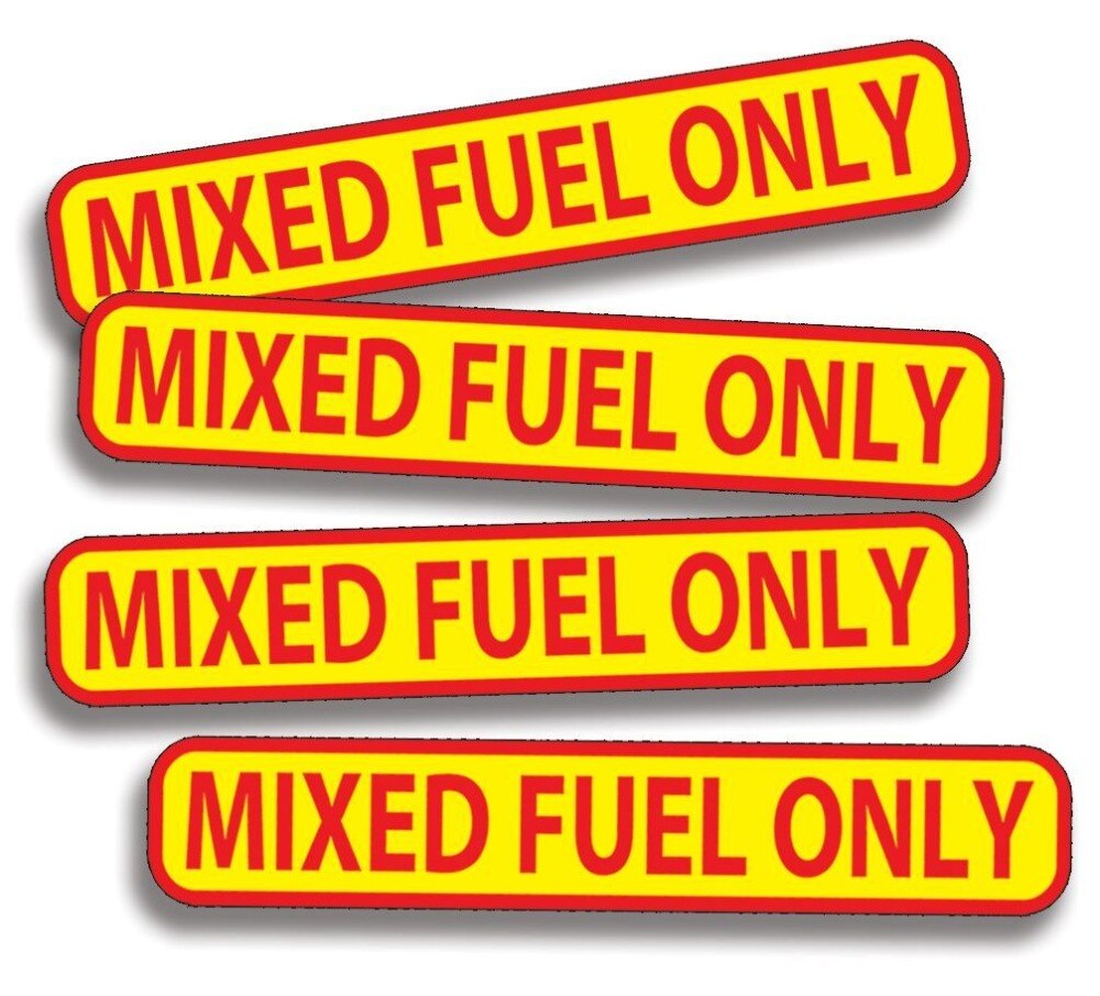Clearly mixed fuel only sticker mixed 2 stroke air leaf blower vinyl applique water tank bottle