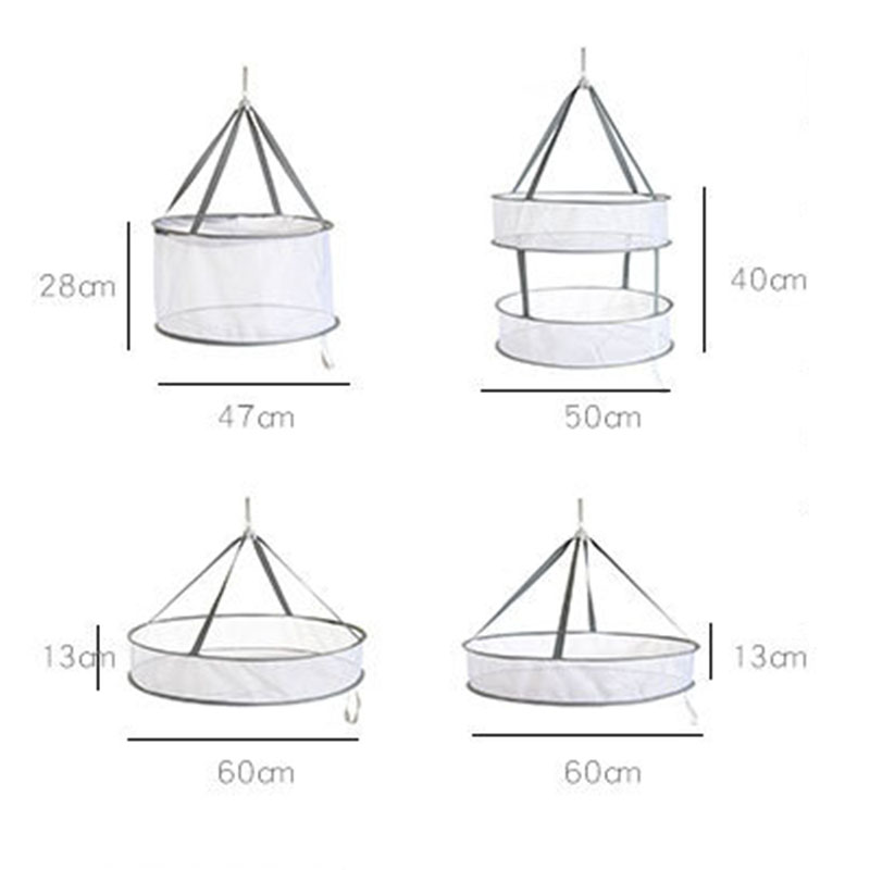 Single/Double Layer Drying Rack Folding Hanging Clothes Laundry Basket Underwear Dryer Sweater Cloth Net Dry Rack Mesh Hanger