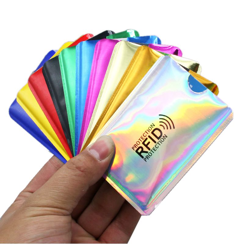 5Pcs/pack Anti Rfid NFC Wallet Blocking Reader Lock Bank Card Holder Id Bank Card Case Protection Metal Credit Card Holder