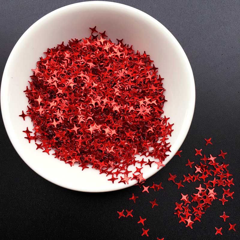 4 mm vierpuntige ster kruis ster pailletten pvc kristal modder flitsende nagels schoonheid make-up kralen bruiloft feest gooien confetti  jj350: 18