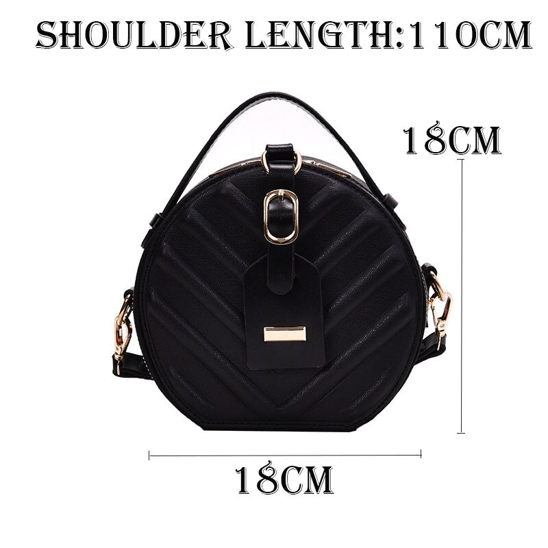 Sac à main rond en cuir PU pour femmes, à épaule, petits sacs à épaule, Mini fourre-tout,
