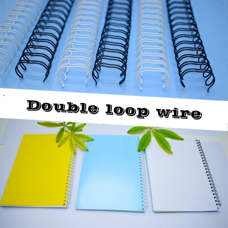 100PCS/BOX A5 size 210mm 23 rings 6.4-14.3mm steel iron double loop wires binding wire calendar binding wires