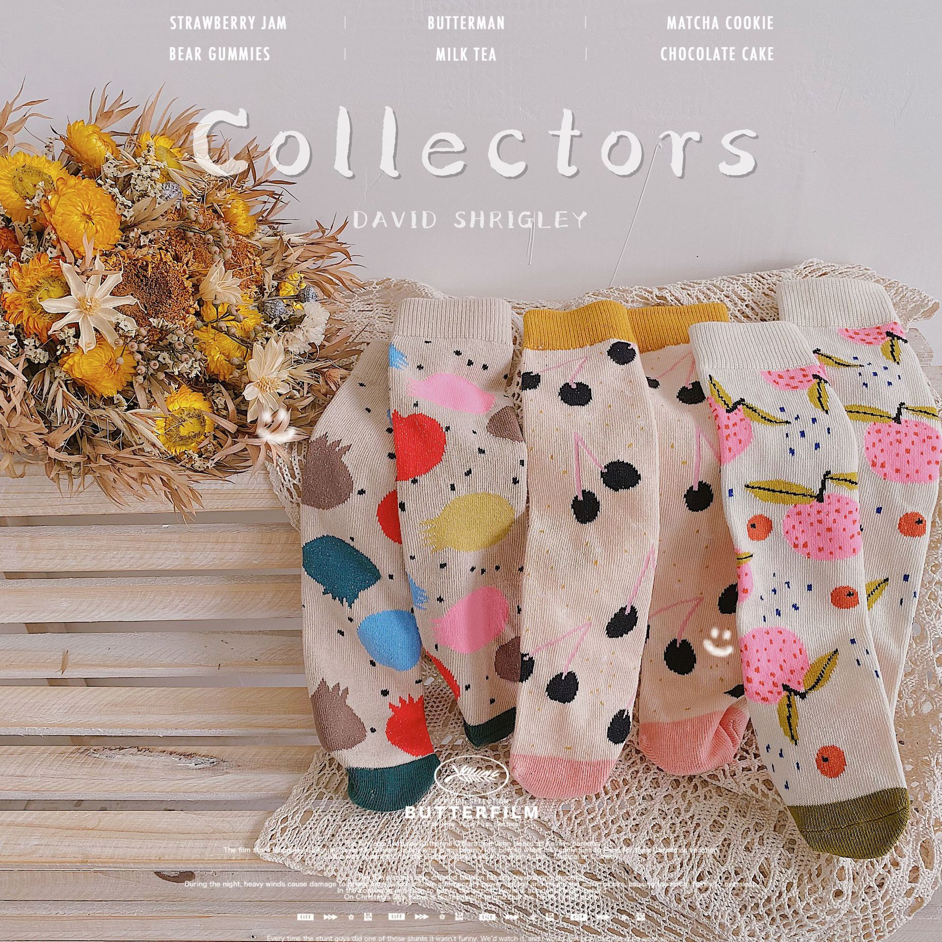 Calzini per bambini di nuova moda 3 paia frutti di cartone animato neonate calzini da principessa calzini in cotone per bambini all&#39;ingrosso: Default Title