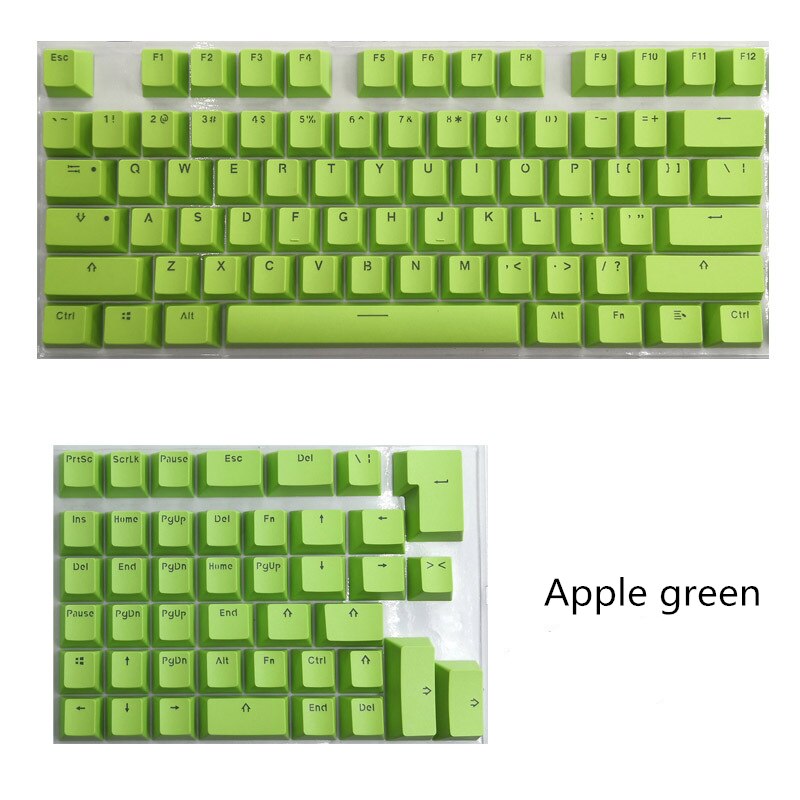 118 PBT Keycaps Set For 61 64 68 71 82 84 Layout Mini Mechanical Keyboard Key Cap RGB Letter Green Purple White Black Universal