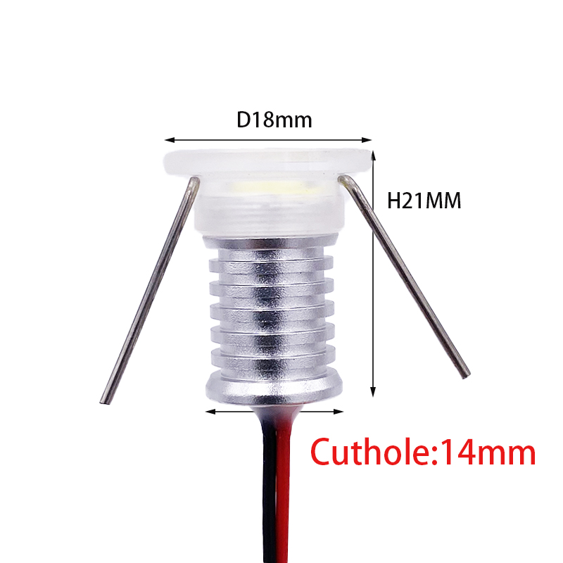 Minifoco Led para techo, foco de 1W y 0,5 W, acrílico, CC de 12V, para el hogar, escalera, barra de cableado, pantalla de coche, IP65