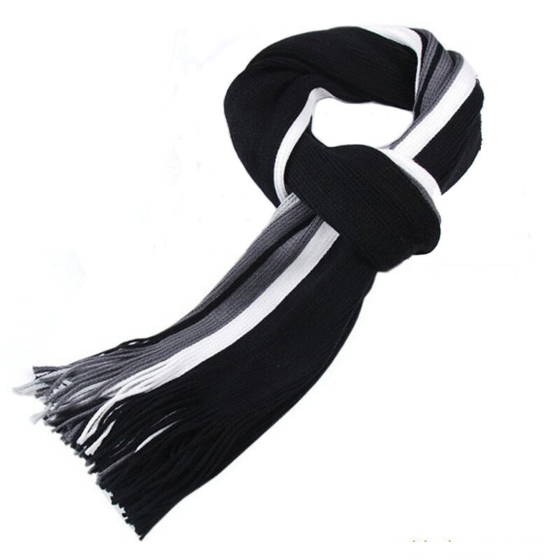 Écharpe rayée en coton pour hommes, écharpe de styliste, châle tricoté, de pour femmes et hommes, écharpe rayée avec glands, en cachemire