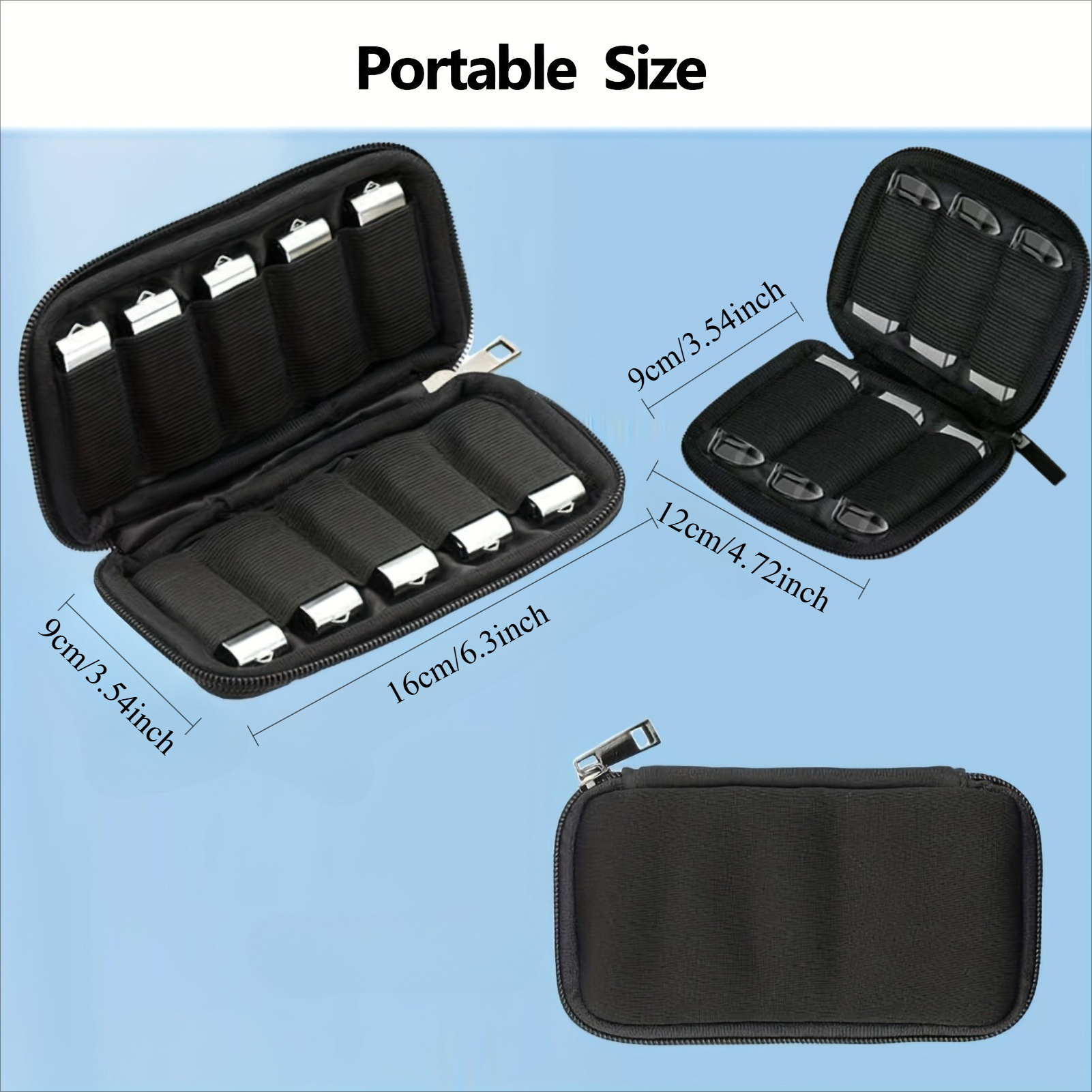 USB-Flash-Laufwerk-Organizer-Etui/Tasche – Aufbewahrungsbox für Slot-Zubehör, einfaches Tragen, kleine Gegenstände für Büro, Zuhause und Reisen.