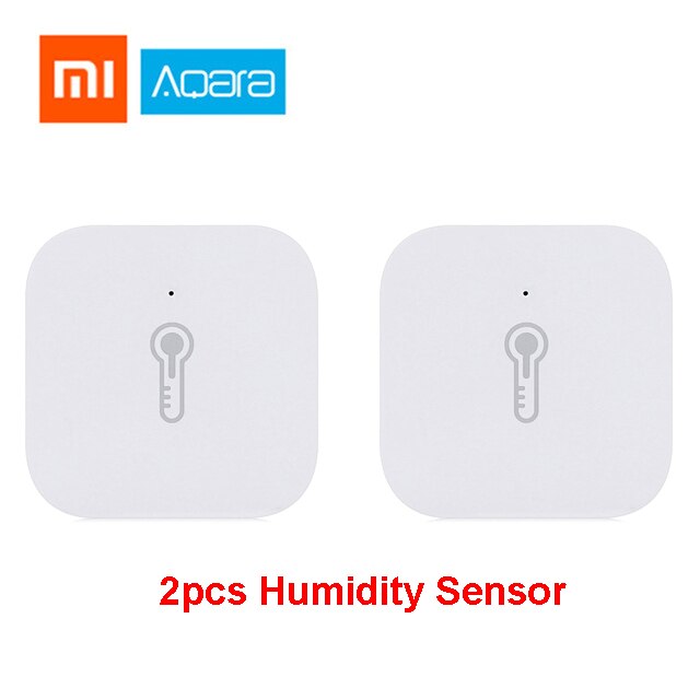 Xiaomi Aqara smart Home Kit Norma Mijia gateway Hub Del Sensore Del Corpo Umano Interruttore di Umidità di Temperatura di Allarme Perdite D'acqua Senza Fili Set: 2pcs humidity sensor