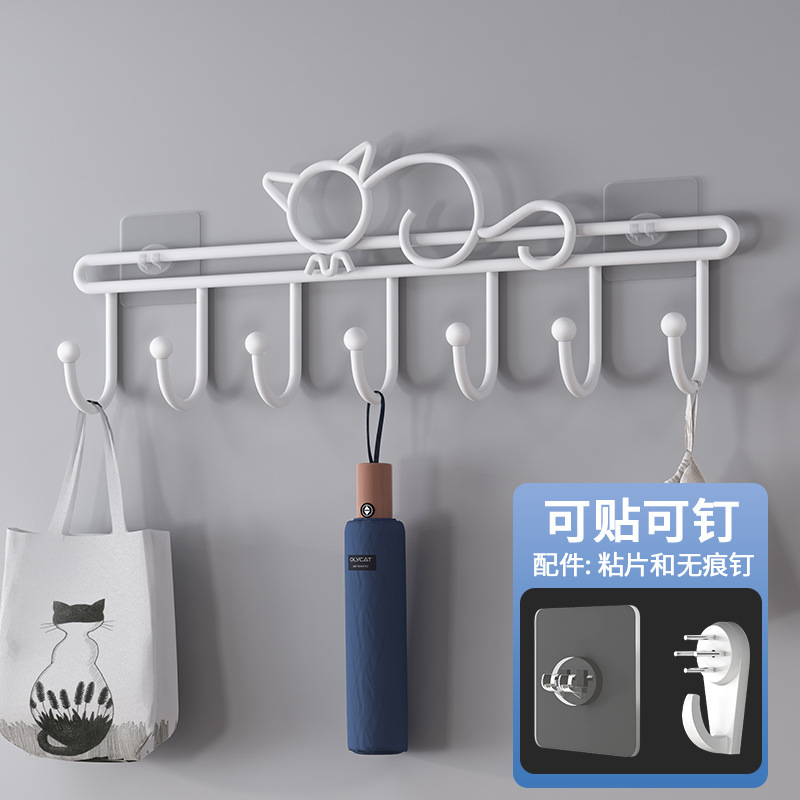 Self Adhesive Hooks Cat Bird Squirrel Pattern Storage Holder for Bathroom Kitchen Hanger Iron Wall Hanging Door Coat Racks: 05
