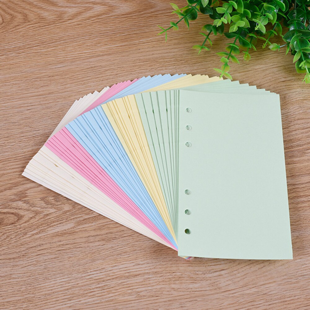 50 Pages Loose-leaf Paper Chromatic Grid Pattern Chic Notebook Replacement Paper for Office