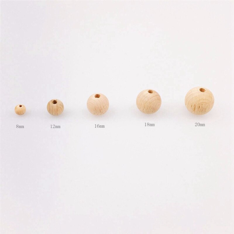 50 Perles En Bois Colorées 20mm - Lot De Perles Rondes Multicolores Pour Bijoux DIY - Bracelets, Colliers, Décorations Créatives - Cadeau Artisanal (Rose)