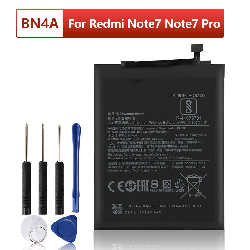 BN4A Replacement Battery For Xiaomi Redmi Note7 Note 7 Pro M1901F7C M1901F7G M1901F7S 4000mAh Phone Battery