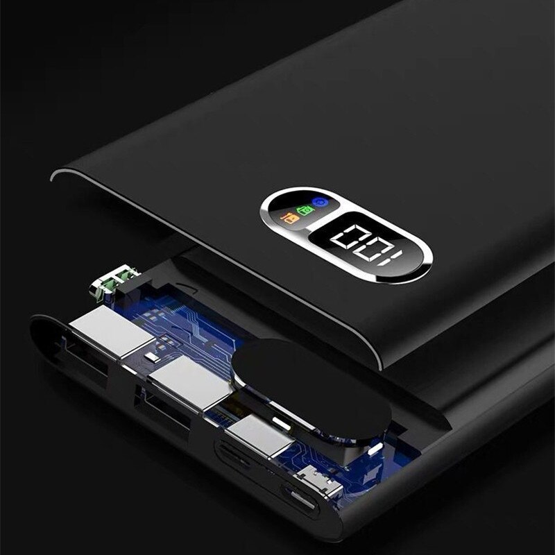 Power Bank 50000mA Large Capacity 2USB Digital Display Outdoor Travel Emergency Ultra-thin Mobile Power Portable Charg