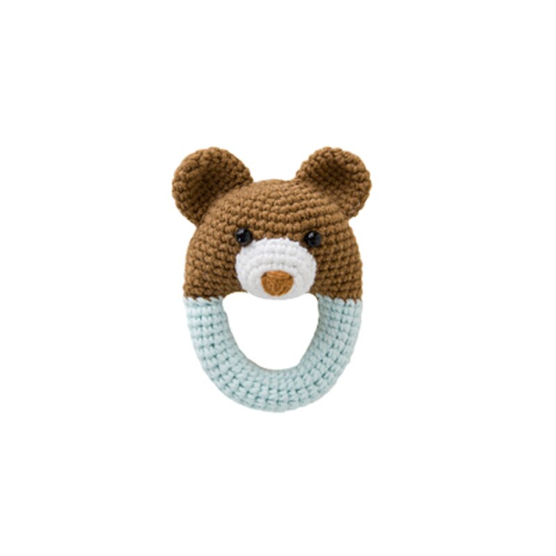 1pc Baby Teether bezpieczne drewniane zabawki mobilne wózek szopka pierścień DIY szydełka grzechotka bransoletka gryzak zestaw produkt dla dzieci nie finishe
