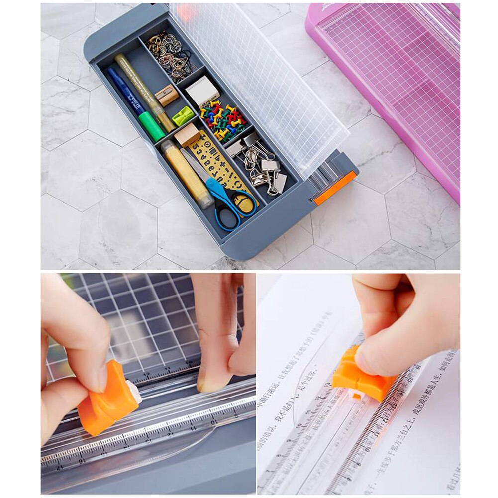 A4 Paper Trimmer Cutters Guillotine Trimmers Paper Storage Boxes Portable for A5 A6 Photo Labels Paper Cutting stationery