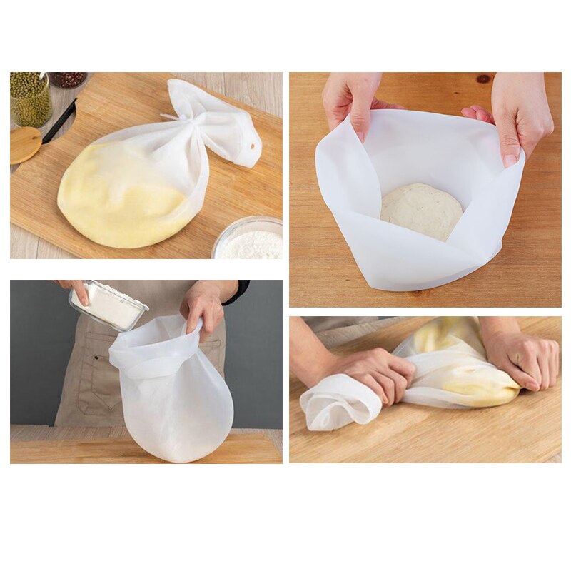 Funda para amasar de silicona, bolsa mezcladora de harina, versátil, mezclador de masa para pan, pastelería, Pizza, herramientas de cocina