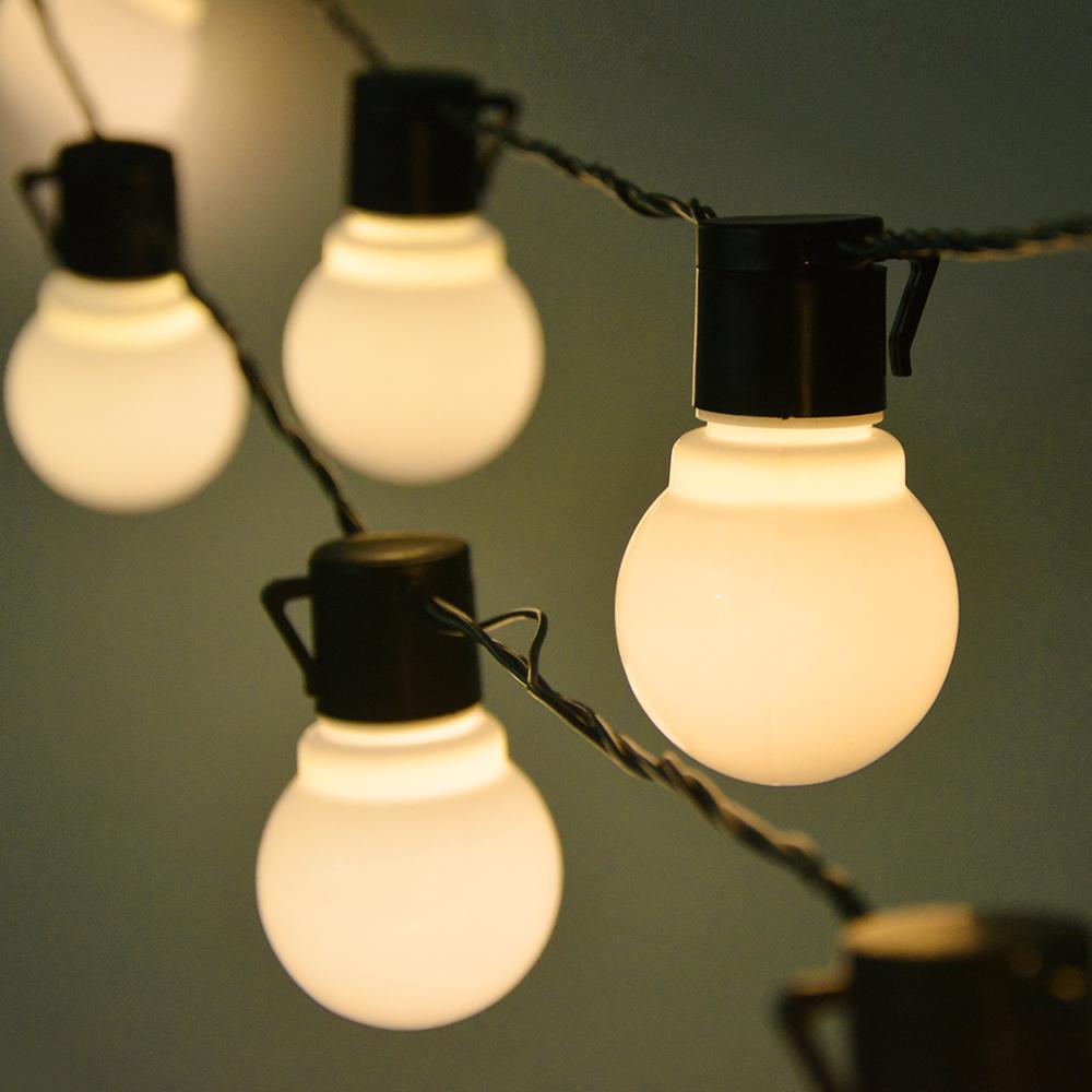 2.5m /5m keiju häänauha valo joulu led globe festoon polttimo led keiju merkkijono valo ulkojuhla puutarhaseppele