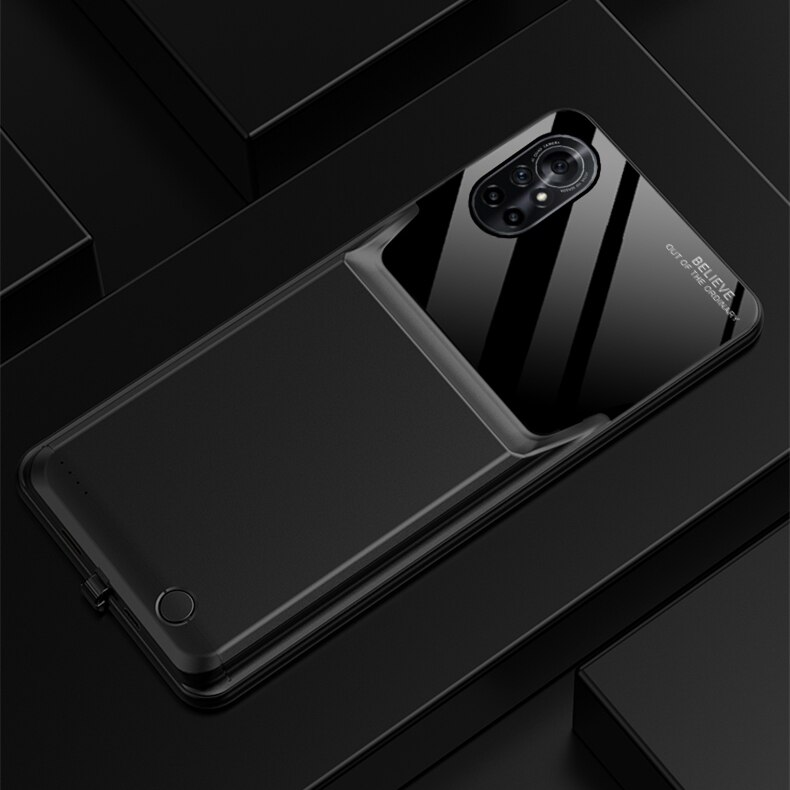 10000 Mah Voor Huawei Nova 8 Batterij Case En Power Bank Smart Voor Huawei Nova 8 Battery Charger Case: Black