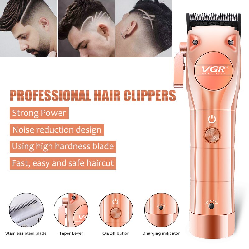 men zero-gappedbarbershop Cordless Digital Hair Trimmer Rechargeable hair clipper close-cutting 0mm t-blade baldheaded outliner