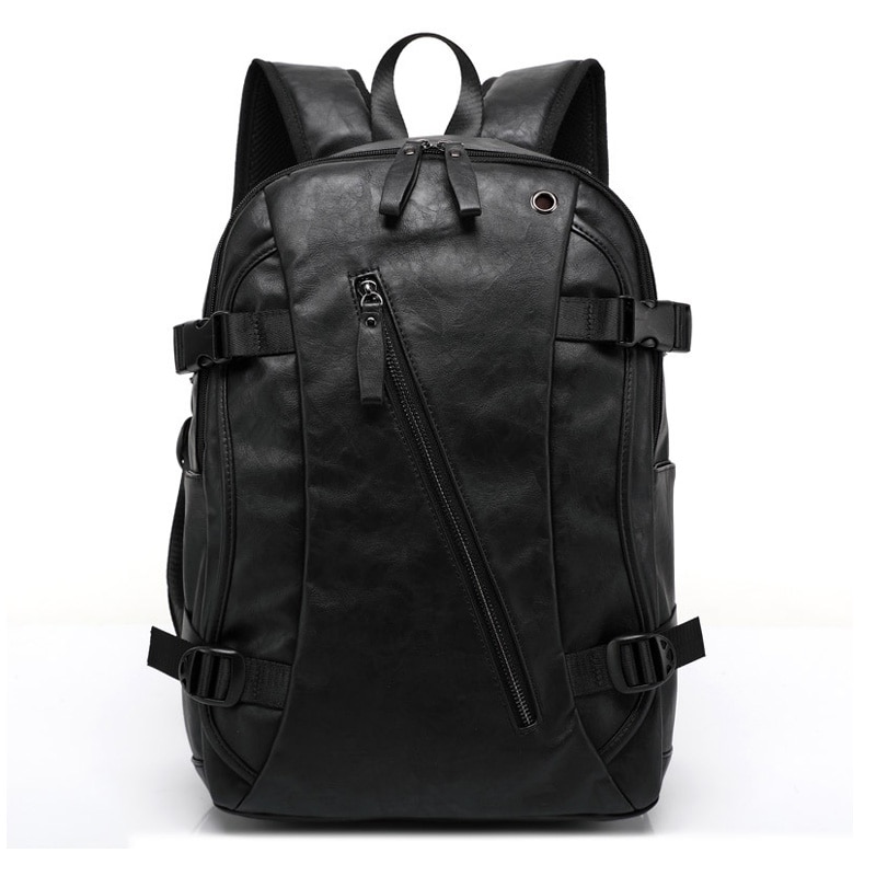 MAGIC UNION Men Oil Wax Leather Backpack Men's Casual Backpack & Travel Bags Western College Style Man Backpacks Mochila Zip Men