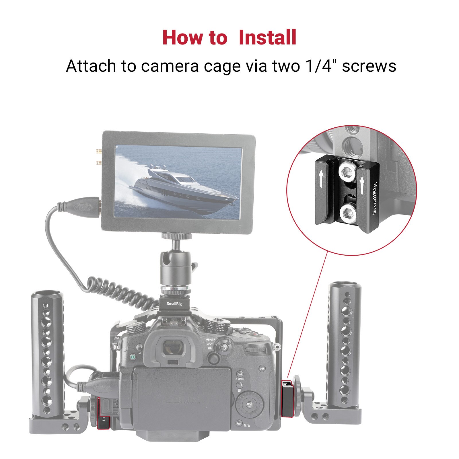 Smallrig Universele Koude Schoen Mount Adapter Beugel Met Schroeven Voor Camera Kooi/Plaat Kit/Microfoon/Lcd/Monitor -1960