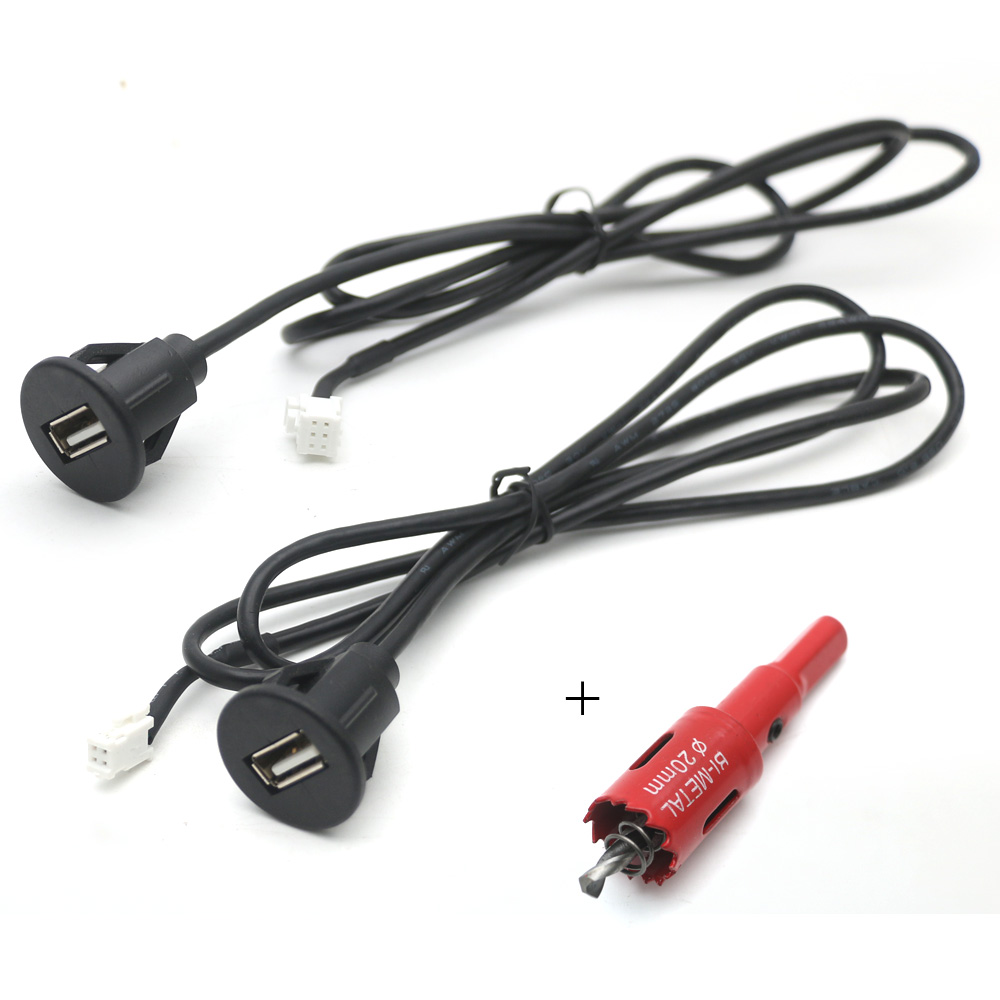 Adaptateur de câble de panneau de montage de tableau de bord USB, ventilateur de refroidissement pour Android, limitation de l'unité principale, autoradio CD, audio stéréo, 4 broches, 6 broches: Rose