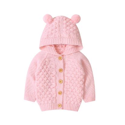 0-24M Baby Boy Sweater Kids Hooded Peuter Gebreide Tops Meisje Warme Jas Kid Bovenkleding Herfst Winter Jassen: A / 6m