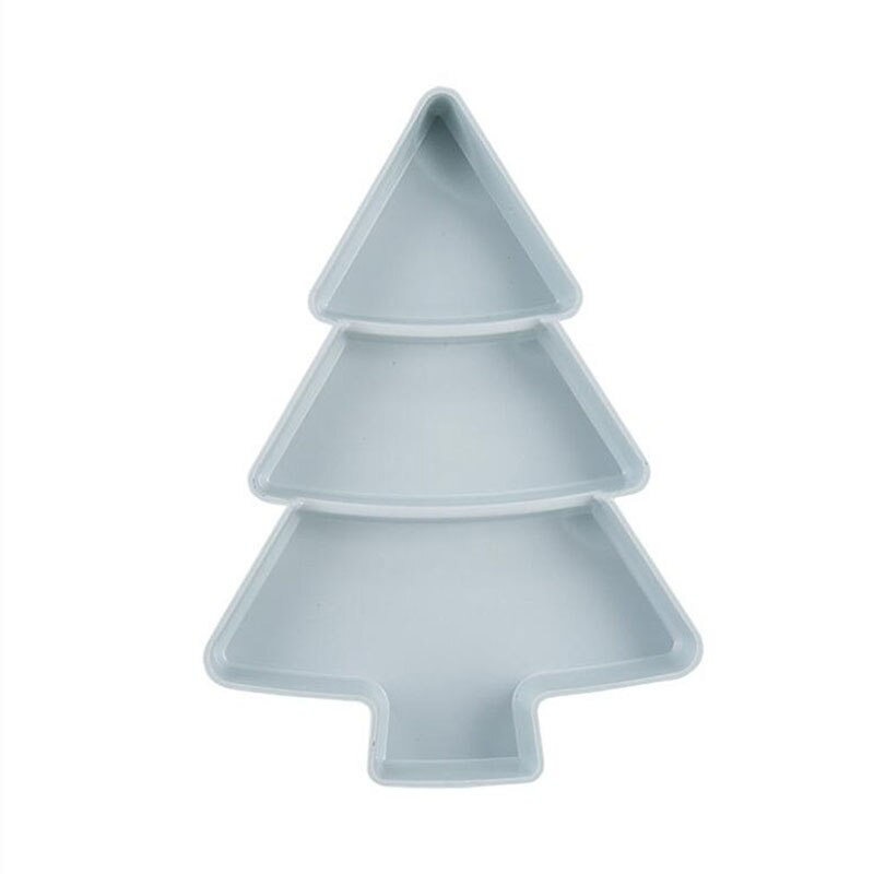 Small Tree Shape Fruit Plate Household Snack Plate Plastic Candy Plate Sunflower Seeds Dried Fruit Snack Box: blue