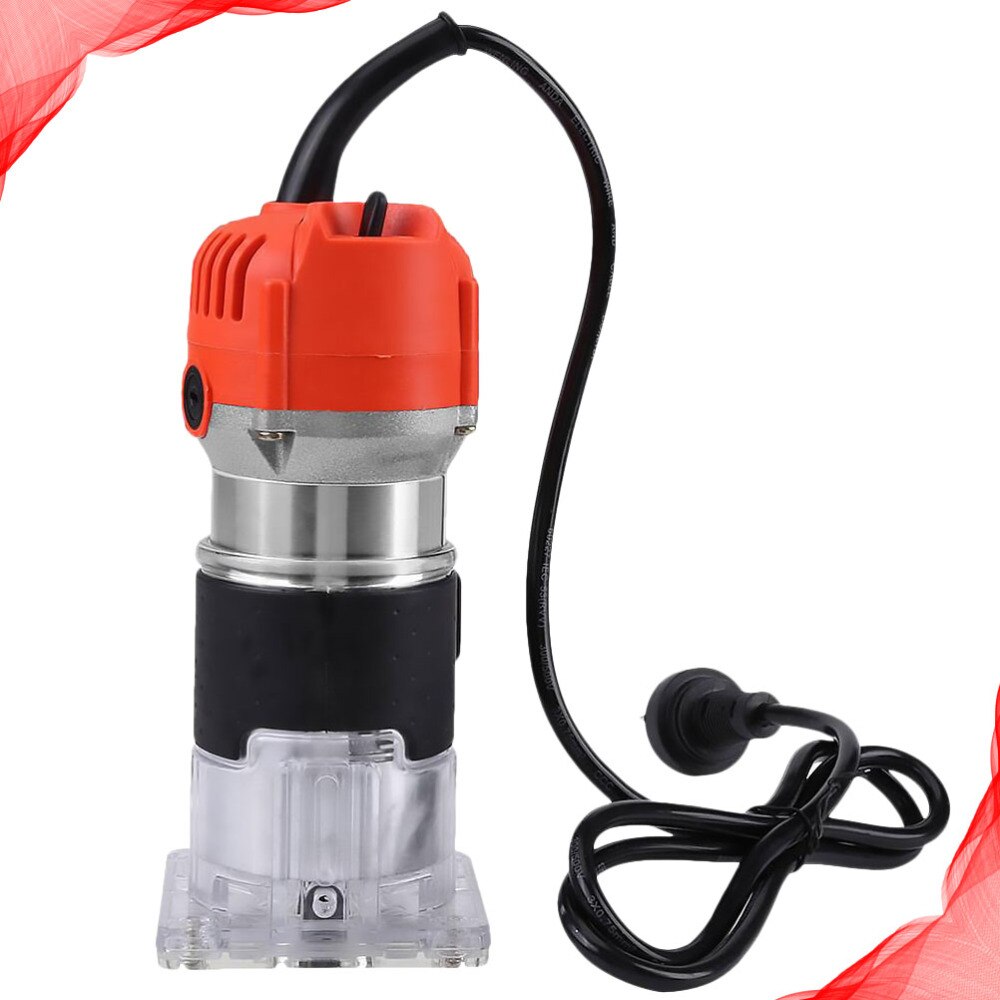 800W Woodworking Trimming Laminator Wooden Grooving Machine Electric Wood Milling Woodworking Slotting Machine (US Plug): Red 2