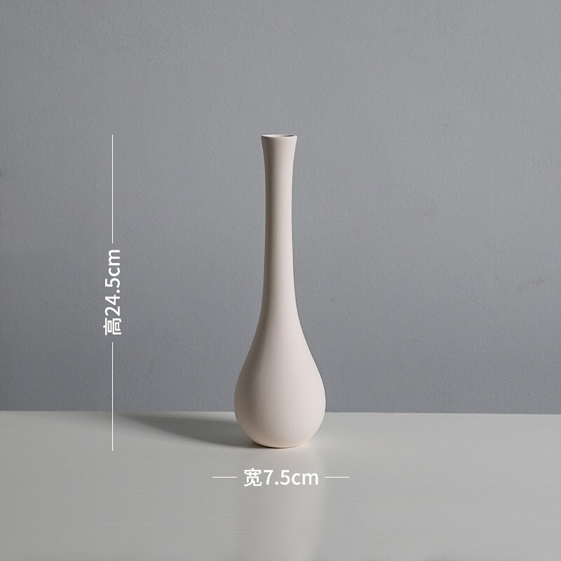 Nordisk dekorasjon hjem vanlig keramikk vase hvit vase minimalistisk dekorasjon mini keramikk vase stue dekorasjon tilbehør