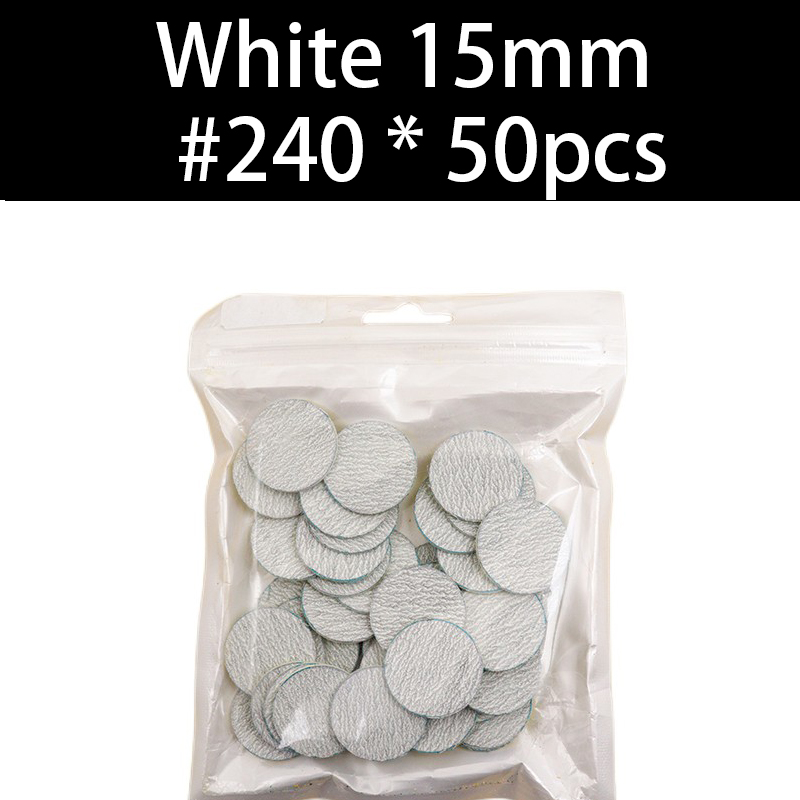 ~ papier abrasif blanc 50/pièces pédicure outils de soins des pieds 15mm 20mm 25mm 35mm foret à ongles disque disque Salon callosités remplaçable: jaune clair