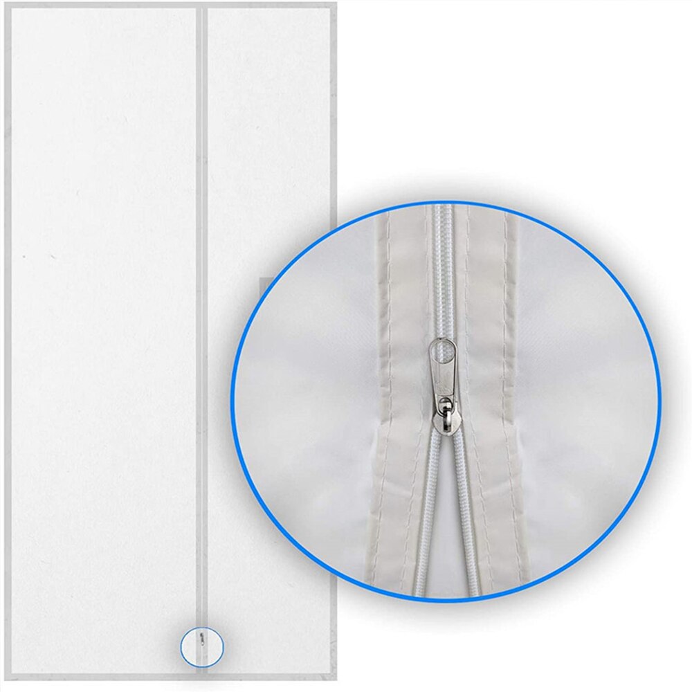 Zipper Screen Air Plug Door Extension Curtain Window Sealing Alternative 210 X 90 Cm Home & Living Mosquito Net Magnetic