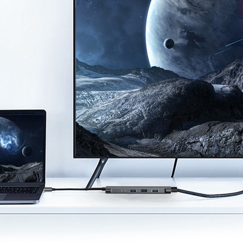 5 In 1 Usb C Hub 4K Hdmi Converter Hub Splitter Usb 3.0 Extender Adapter Uitbreiding Dock Voor Samsung s9