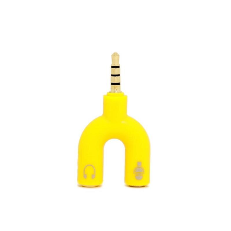 Earphone Audio Cable Y Splitter Dual Audio Line 3.5 mm Headset Jack Headphone Adapter Fastshipping!: Blue