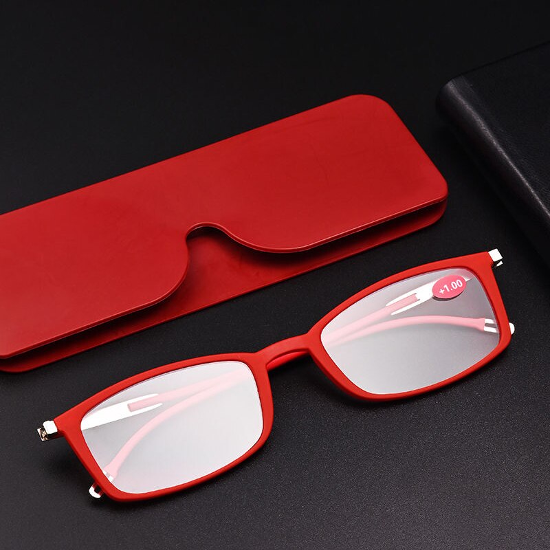 Ultra-thin TR90 Frame Portable Reading Glasses Unisex Ultralight Paper Type Wallet Hyperopia Spectacle +1.0 +1.5 +2.0 +3.5