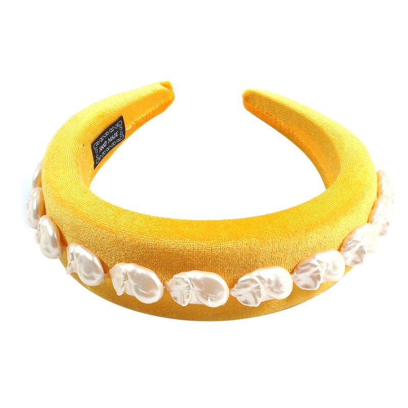 Candy Color Padded Wide Sponge Headband Glitter Velvet Hair Hoop Party Stretchy Thick Hairband Ladies Bezel Headpiece: 18