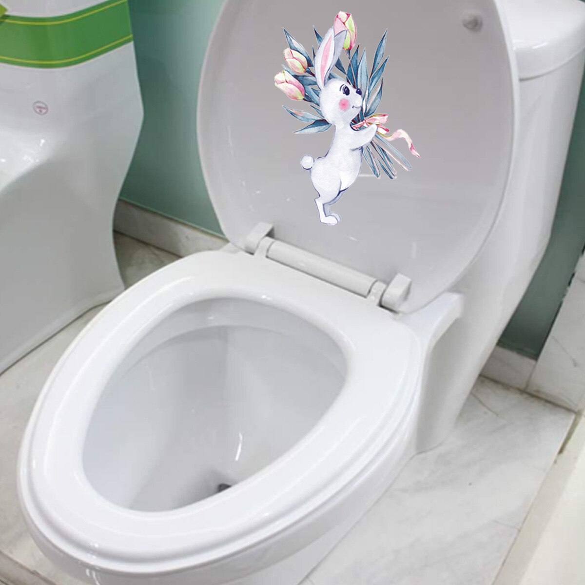 Cartoon Unicorn Toilet Stickers Waterproof Wall Sticker Home Bathroom WC Decoration Decals Diy Funny Vinyl Mural Art: H