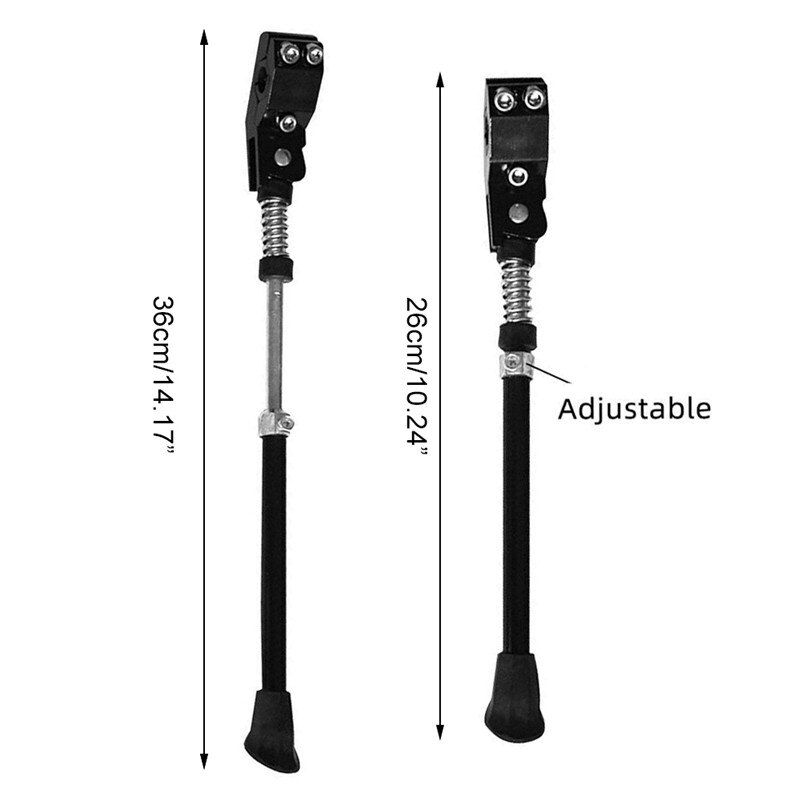 Aluminum Alloy Bicycle Kickstand Adjustable Bike Kick Stand Cycle Prop Duty Heavy Foot Rubber Mountain Bicycle Parts: Default Title