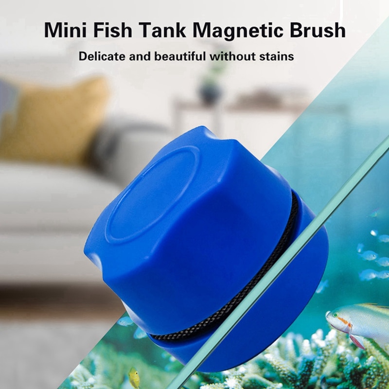 Mini Magnetische Borstel Aquarium Aquarium Borstel Glas Venster Vis Algen Cleaning Tool Voor Glas Aquaria