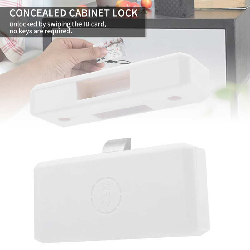 keyless lock Smart IC Card Cabinet Lock Concealed Punch-Free Safety Lock for Drawer Wardrobes cabinet locks