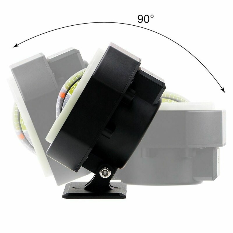 Inclinometer Level,Compass Luminous LED Car Inclinometer Gradient Balancer Angle Slope Meter Balancer Measure Equipment