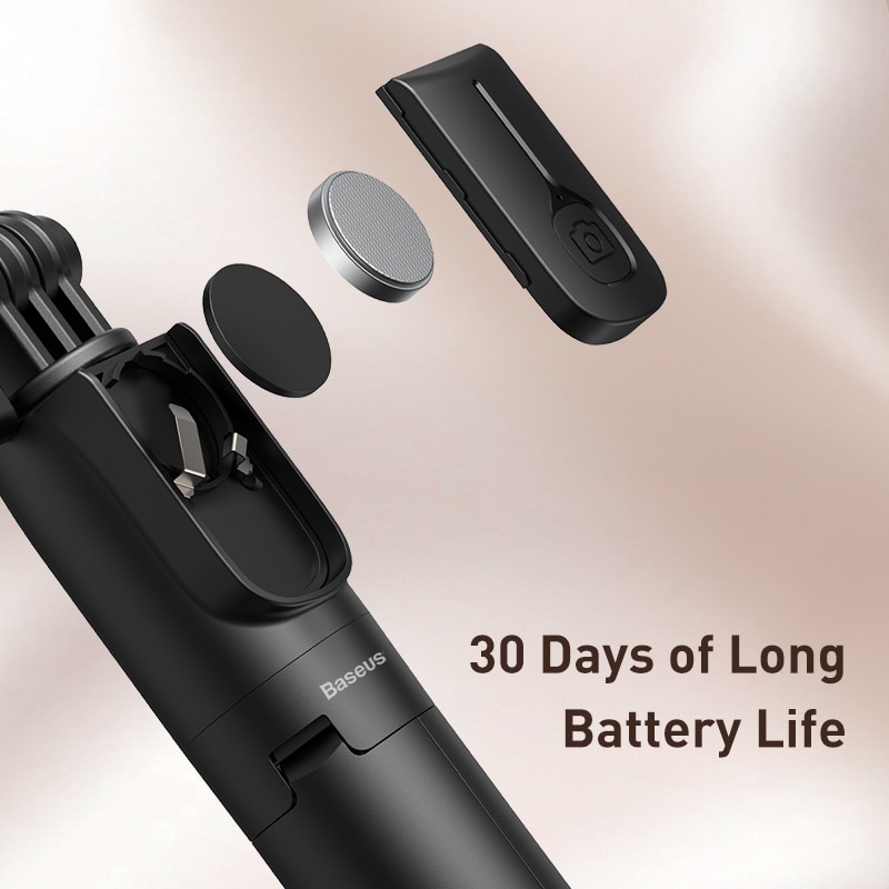 Baseus trådløs bluetooth selfie stick stativ med fjernkontroll shoot utvidbar sammenleggbar monopod for huawei xiaomi smarttelefon