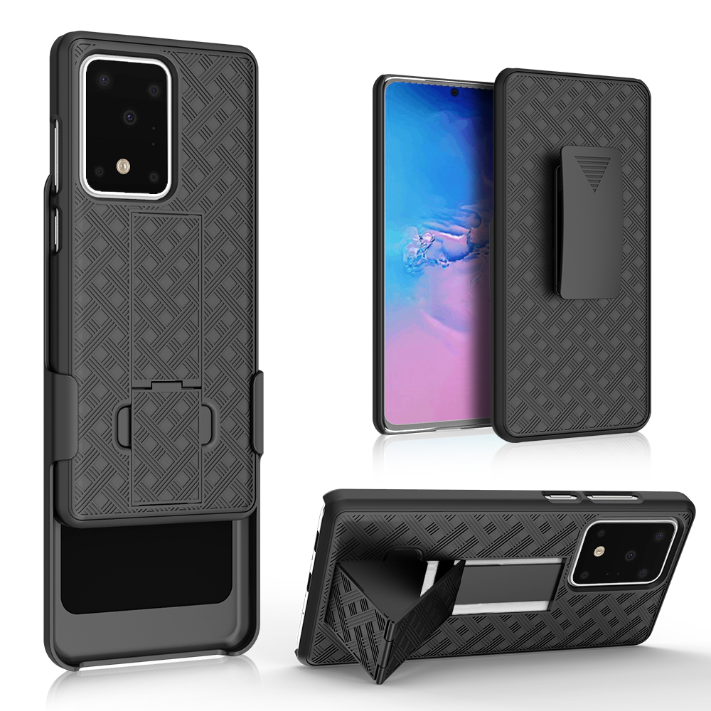 Tkany futerał hybrydowy 2 w 1 z twardą skorupą z zaczepem na pasek do samsung galaxy Note 20 Ultra S9 S10 S20 S21 PLUS