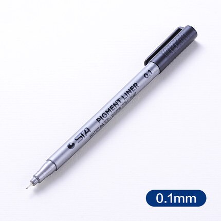 Manga Liner Pigma Micron alcool encre dessin pinceau stylo marqueur 0.05 0.1 0.2 0.3 0.4 0.5 6 pointe noir Fineliner croquis stylos: 0.1