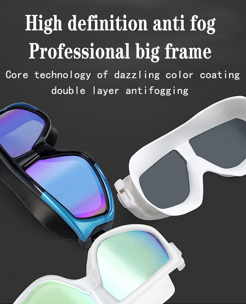 Gafas de natación Tyrier, gafas de natación deportivas profesionales con protección UV y revestimiento impermeable ajustable
