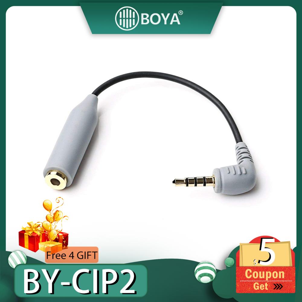 BOYA BY-CIP2 3.5mm tot TRRS TRS Microfoon Kabel Adapter voor iPad iPod Touch iPhone BY-WM8 BY-WM6 BY-WM5 Microfoon Accessoires